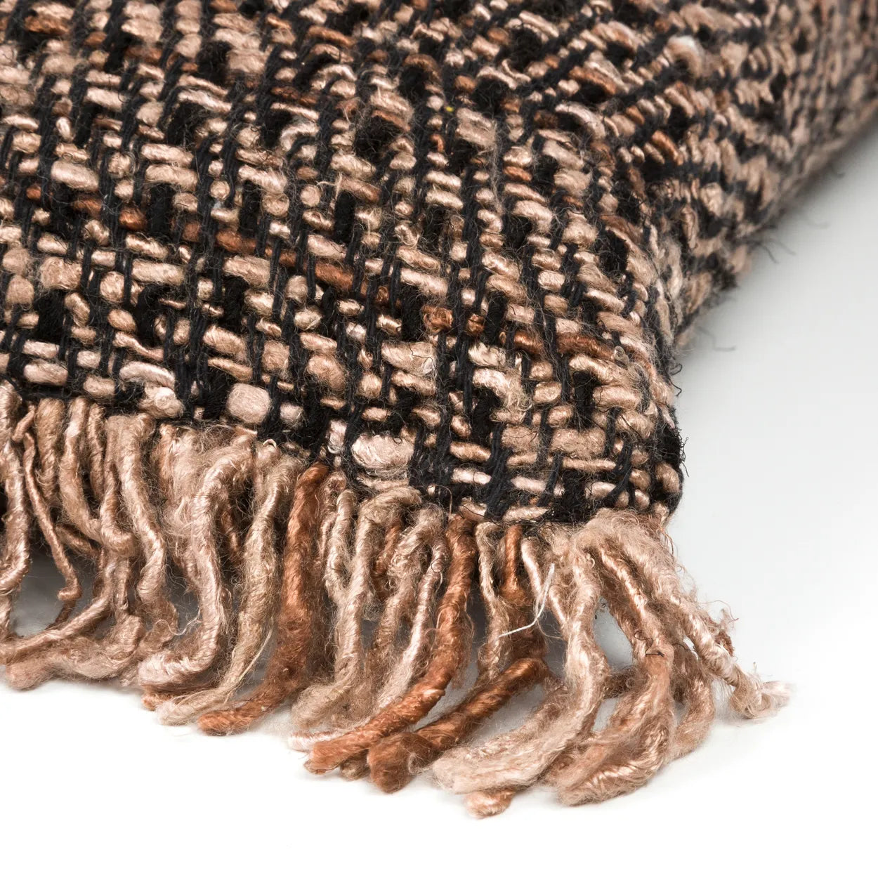 Boho style square cotton cushion cover, ideal for living room decor