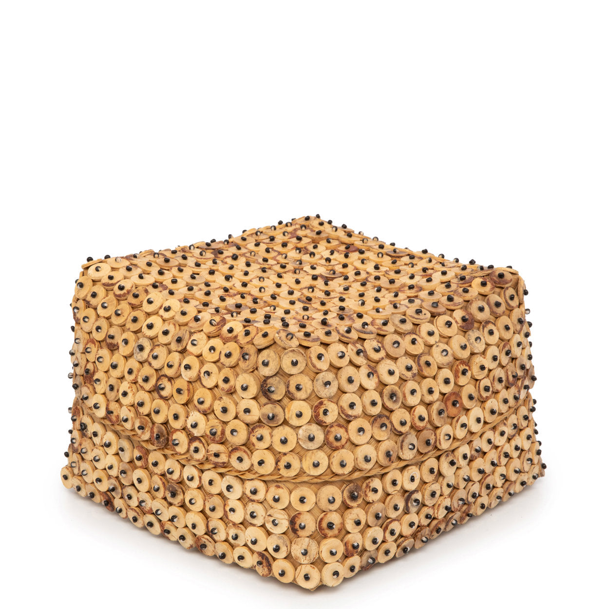 This medium coconut shell basket is perfect for organizing small items with rustic charm.