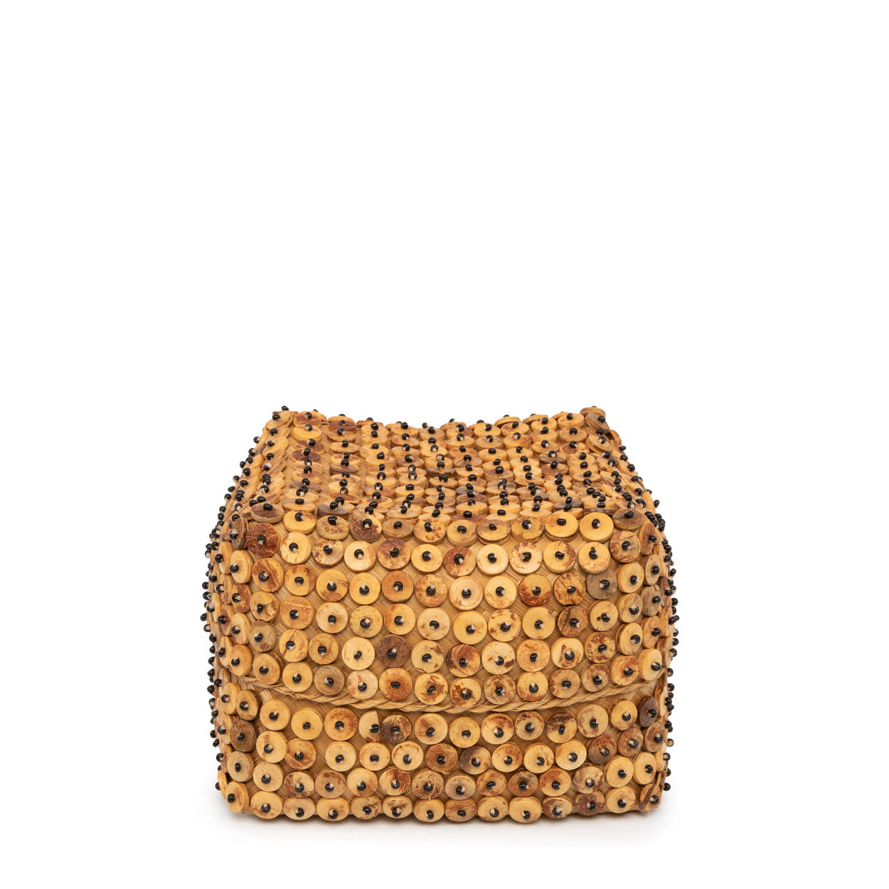 Multipurpose bin made of coconut shell, medium under bed storage and handcrafted item organizer