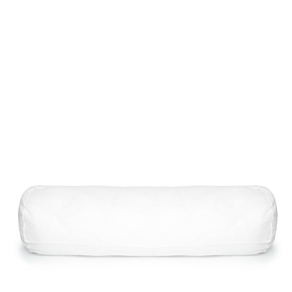 A 35x100 cm cushion insert in white colour and rectangular form.