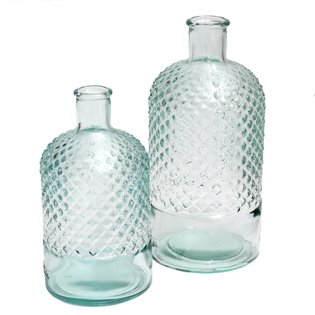 Medium recycled glass bottle, perfect for home or picnic