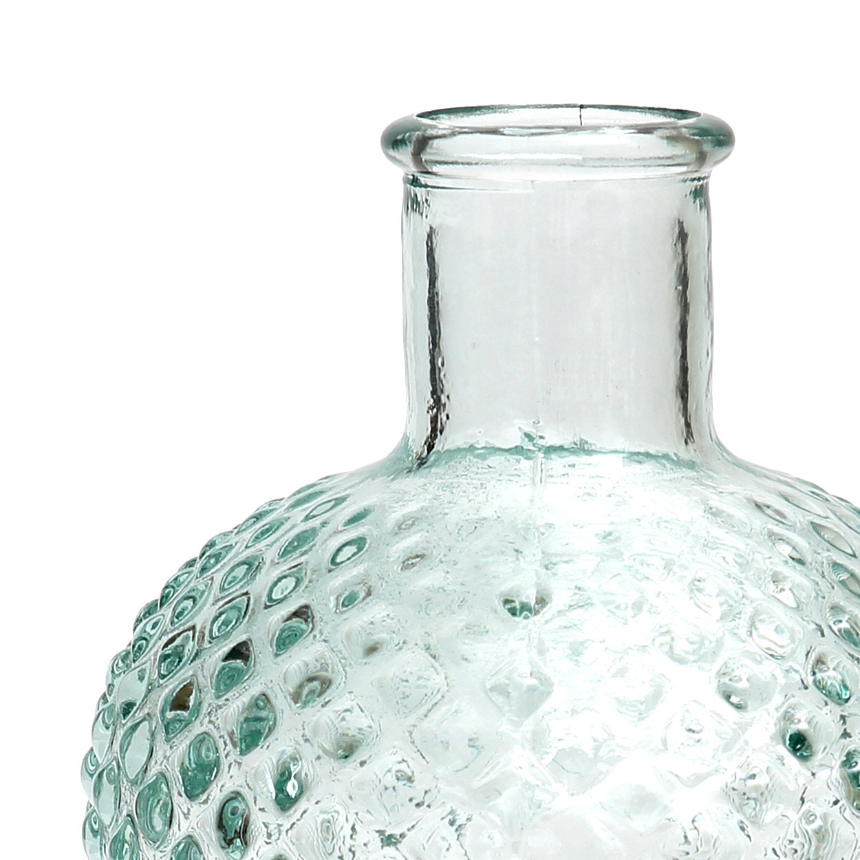 Compact recycled glass bottle perfect for home or outdoor use