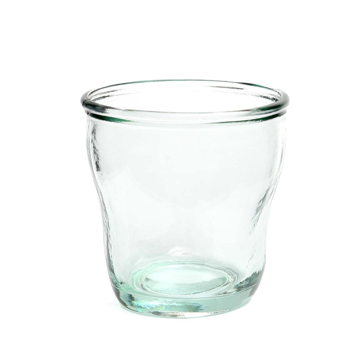 The Tching Glass Blue eco-friendly recycled glass tumbler with unique blue speckles