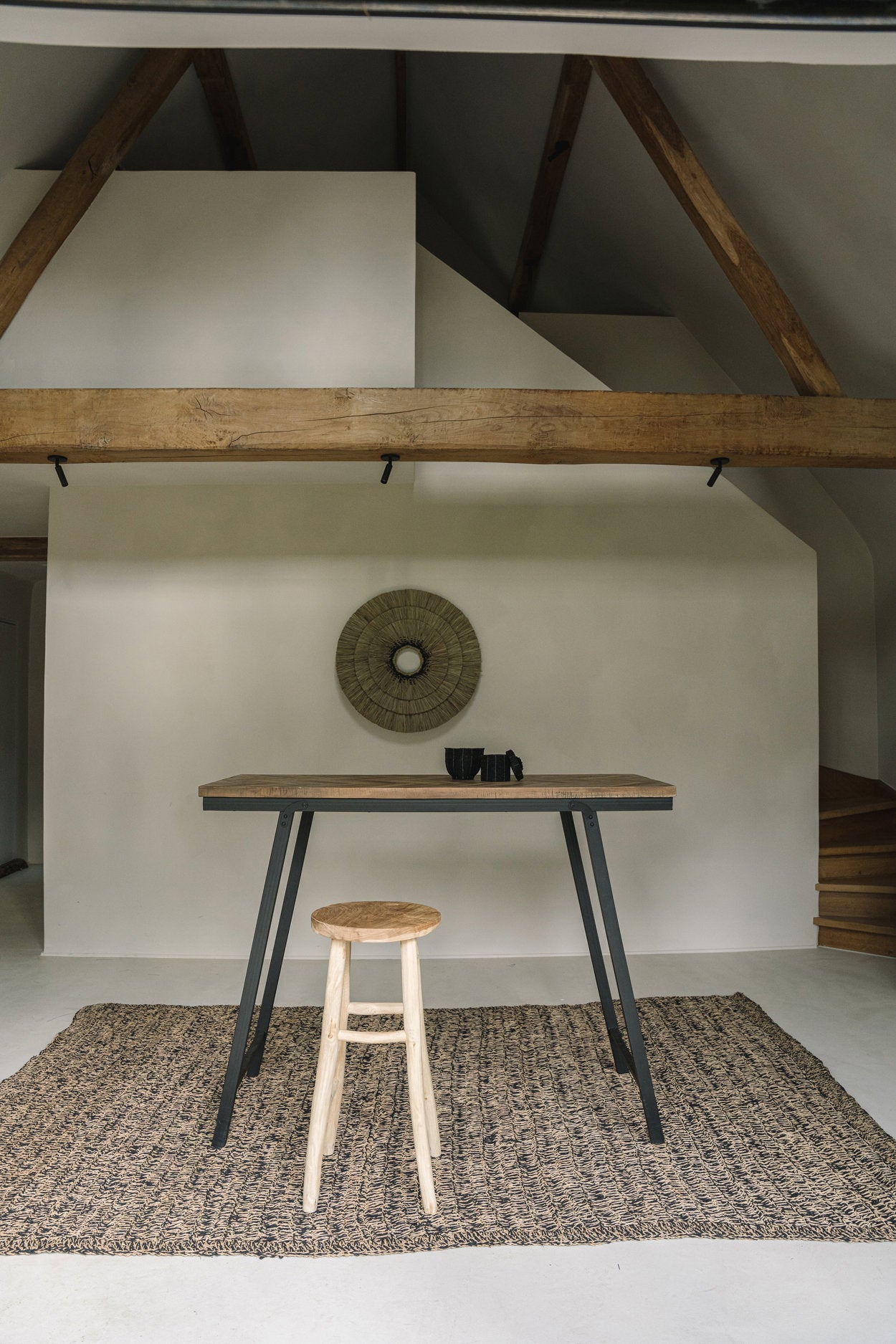 Kedut wooden tall bar stool, perfect for your garden or indoor bar