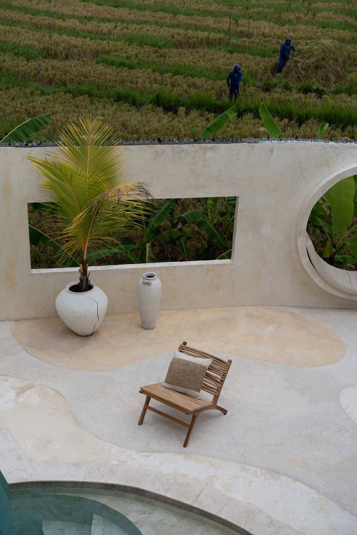 Handcrafted teak wood lounge chair, ideal for both indoor and outdoor use