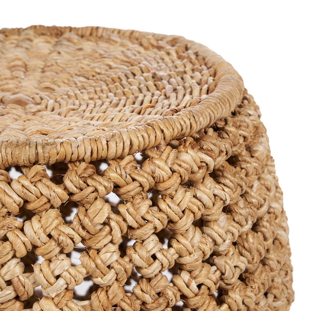 Sustainable wicker stool with a rustic boho look