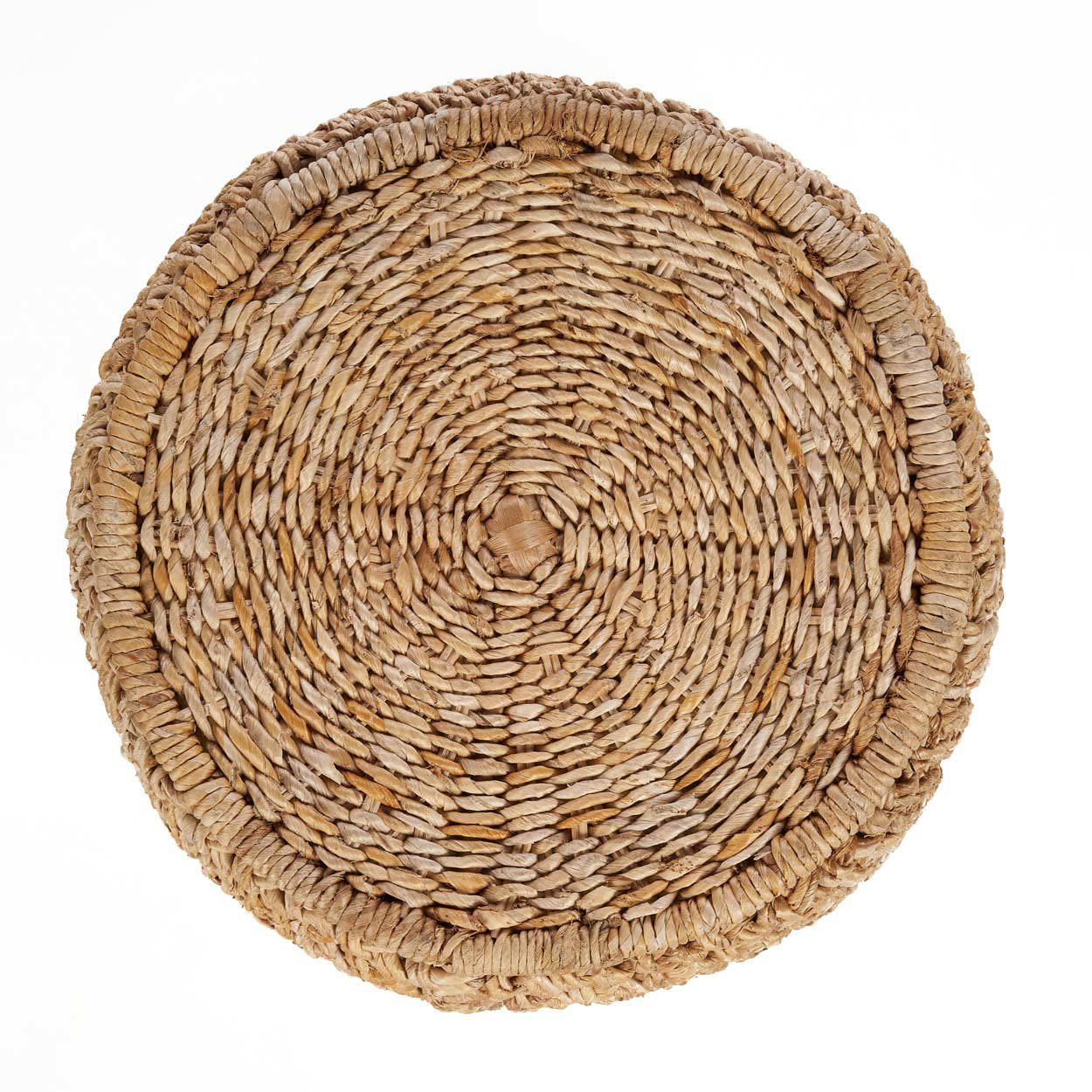 Natural wicker stool for cozy indoor or covered outdoor spaces