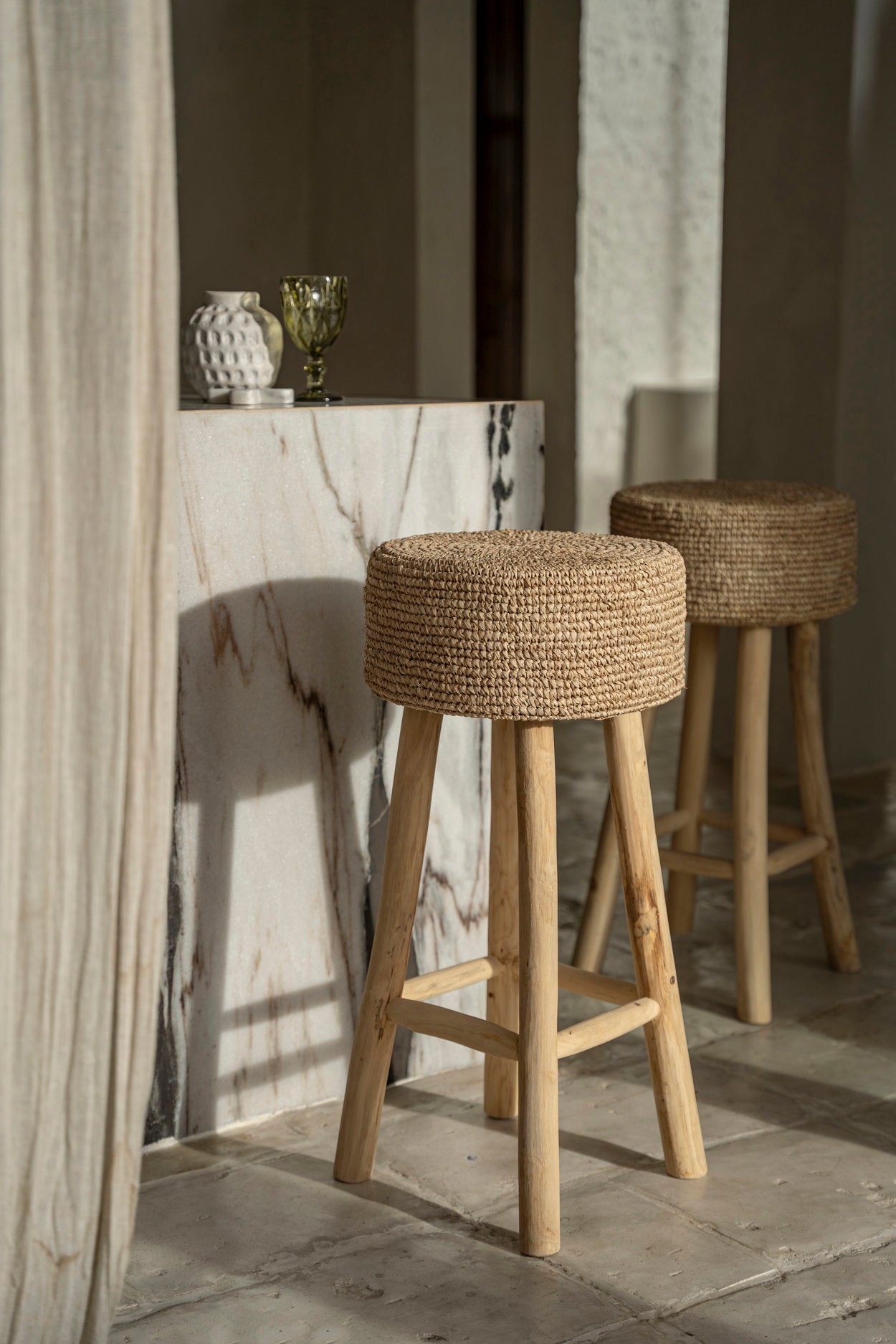 High stool perfect for indoor and covered outdoor use