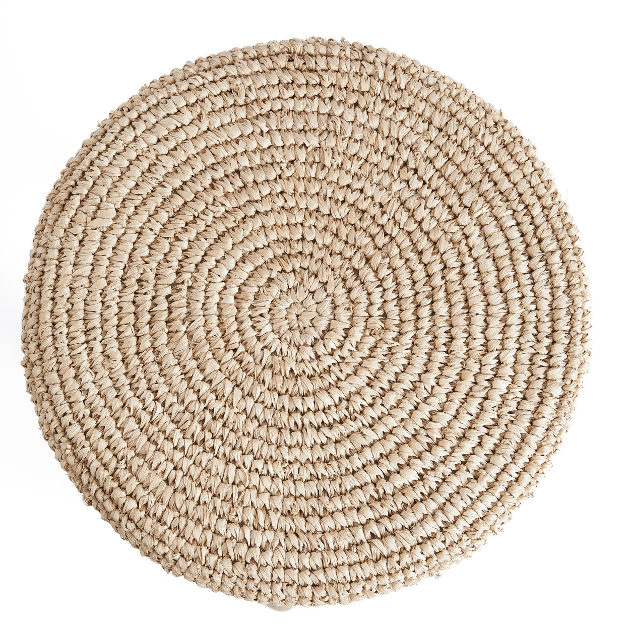 Bazar Bizar's signature raffia bar stool in natural tones