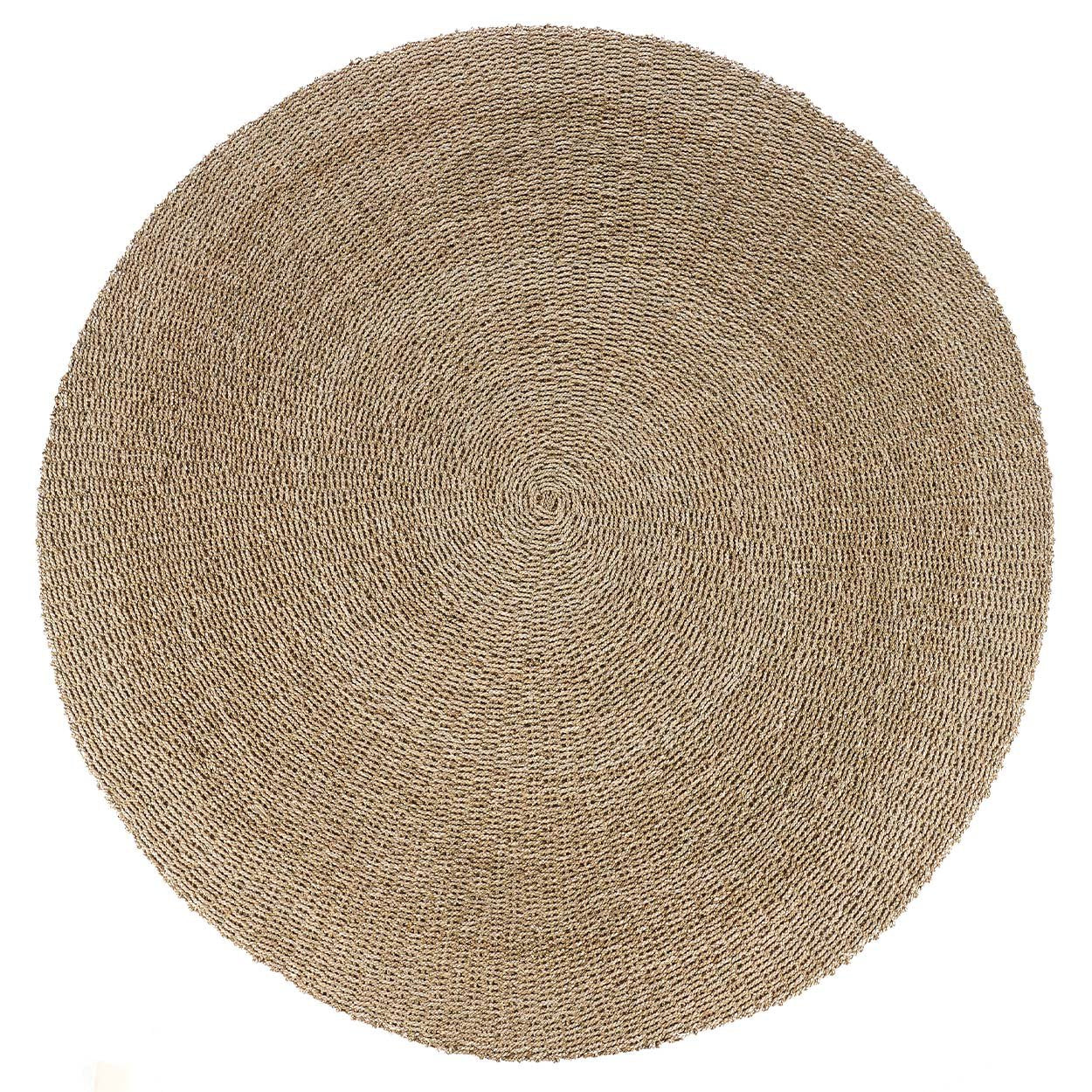 Natural living room rug handcrafted from 100% sisal with earthy brown tones