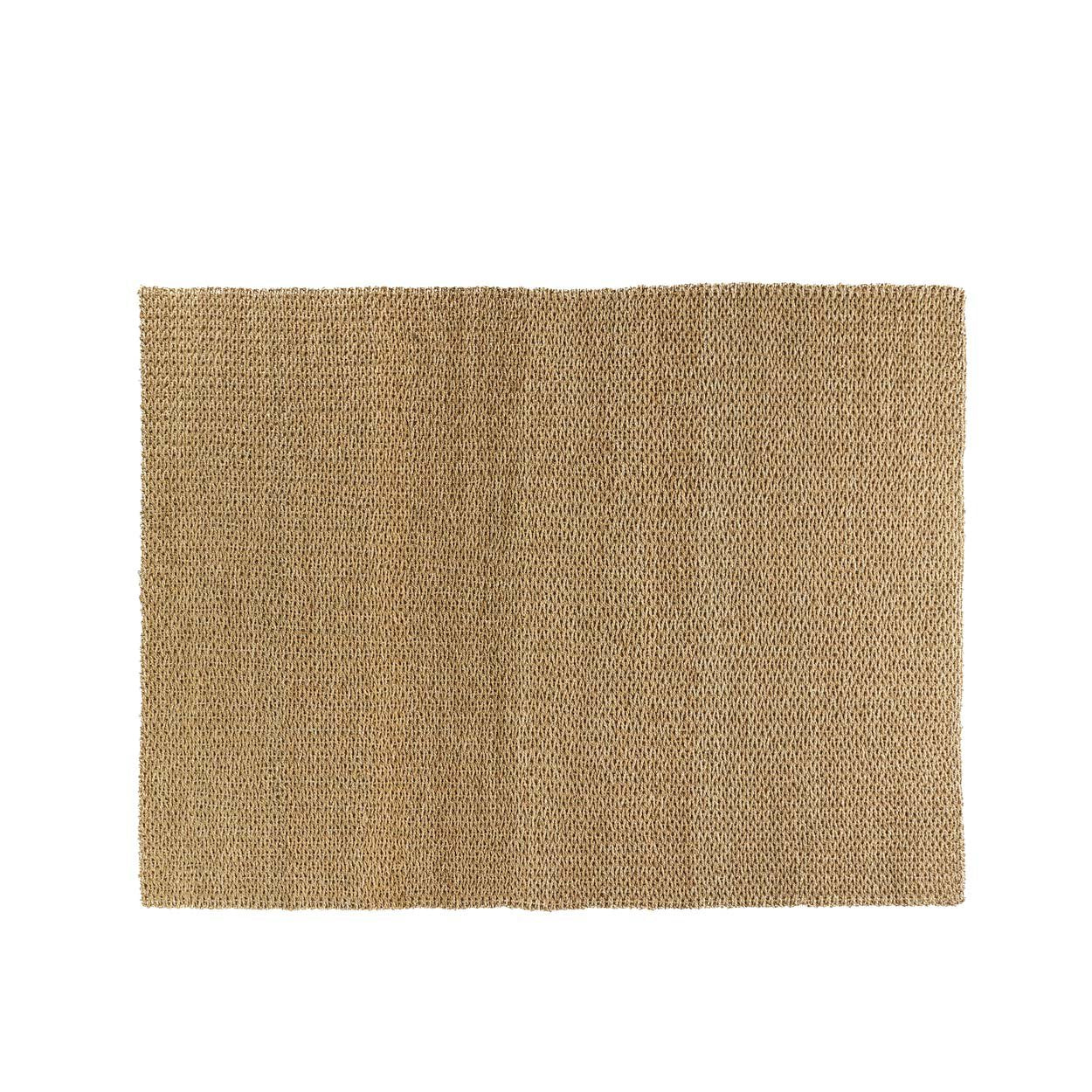 Brown large carpet made from natural sisal, perfect for boho and rustic home decor.