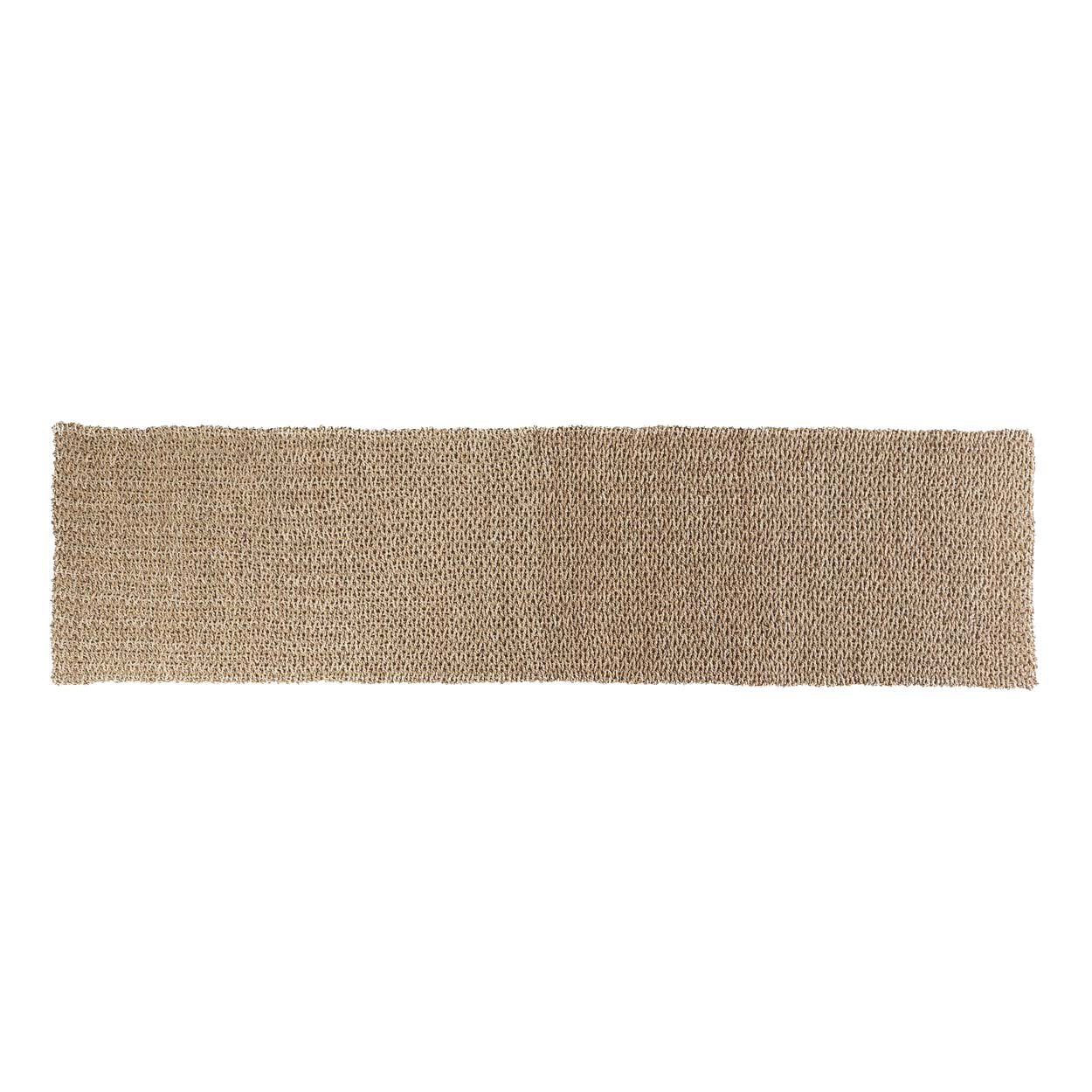 Natural large runner rug made from sisal with earthy tones and boho style