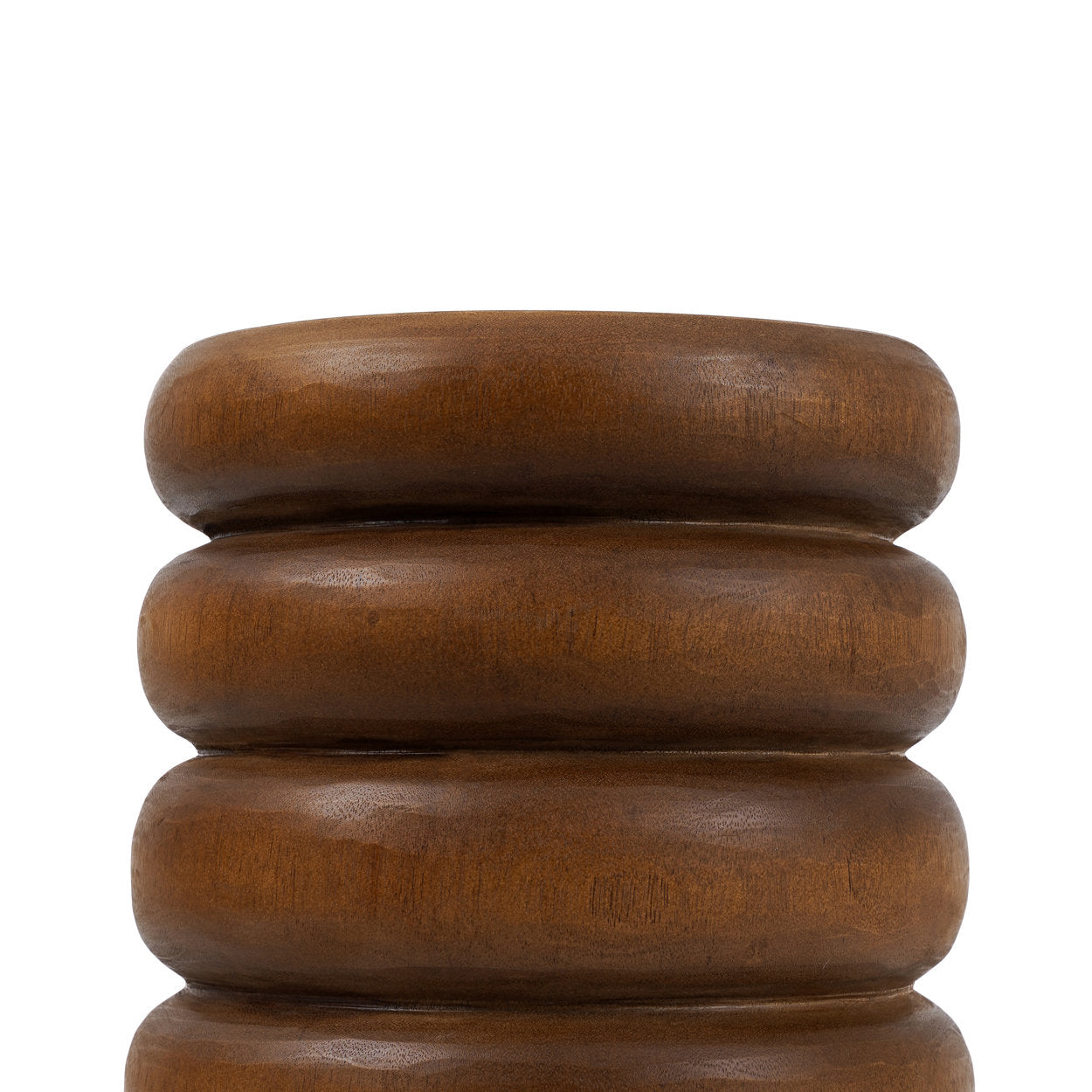 One-of-a-kind wooden stool with textured grain