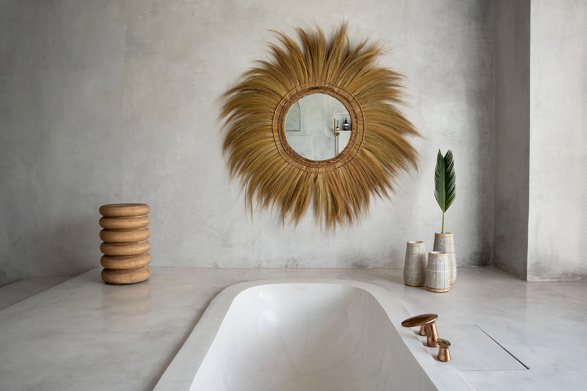 Umiko Stool - artisanal rustic side table