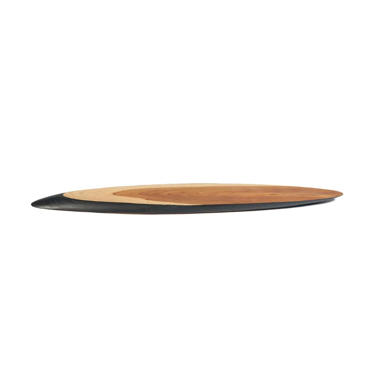 Stylish XL serving platter carved from natural teak, suitable for both indoor and outdoor gatherings.