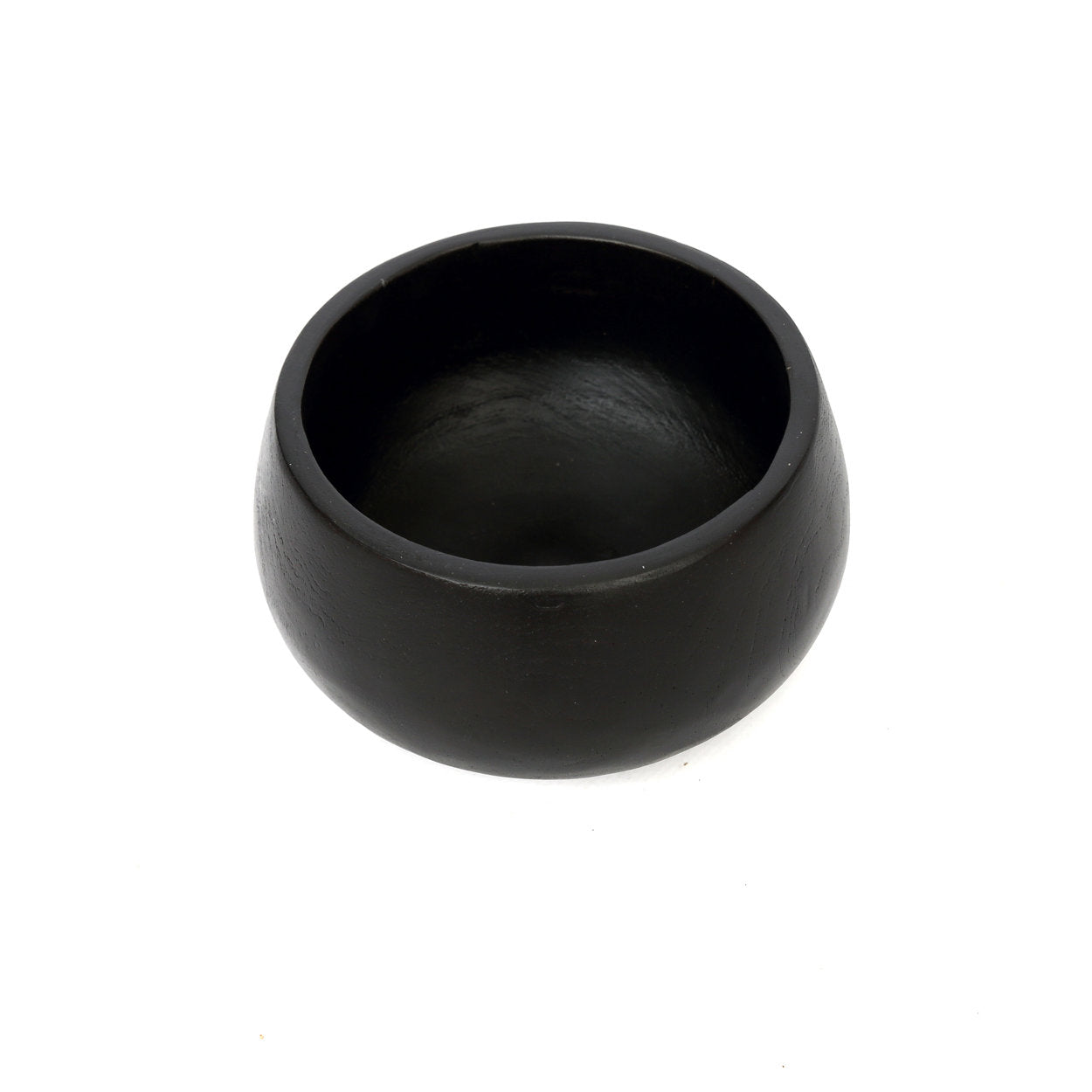 Elegant handcrafted black serving bowl, combining functional design with timeless organic texture.