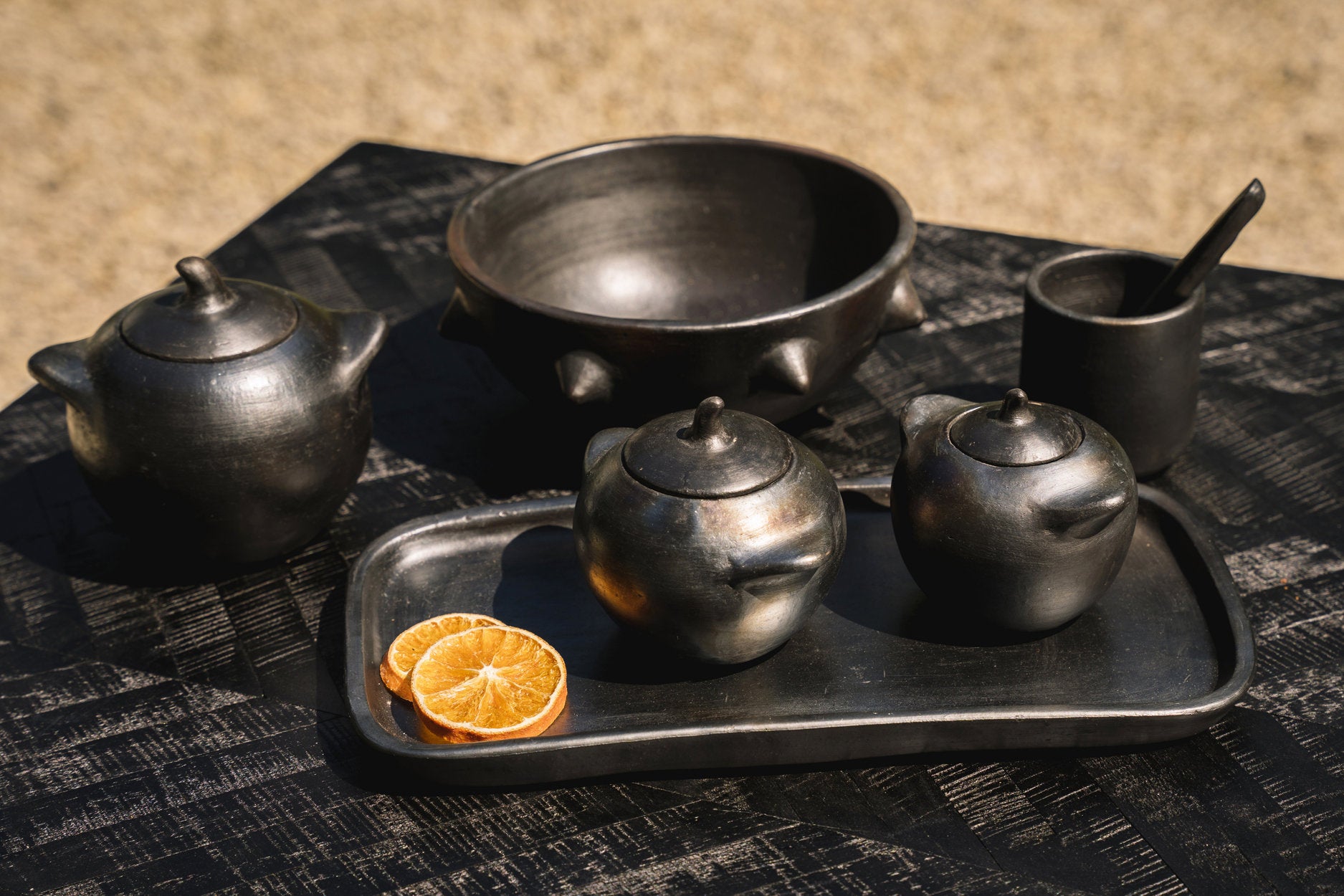 Decorative ethnic ceramic bowl, unique handmade design that adds flair to any table.