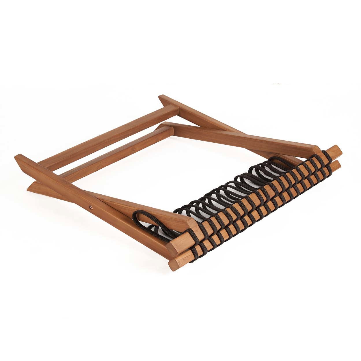 Eco-friendly teak wood suitcase stand for entryway or guest room