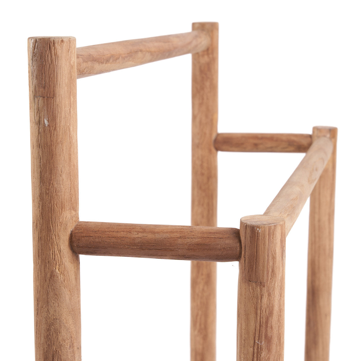 Durable teak towel rack perfect for robes, linens, or bath accessories