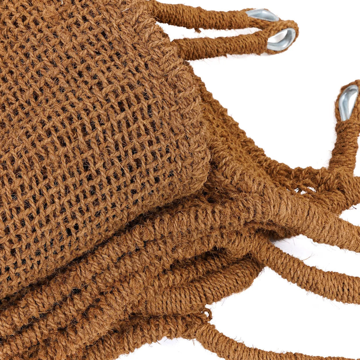 Boho garden canopy crafted from breathable coconut fiber