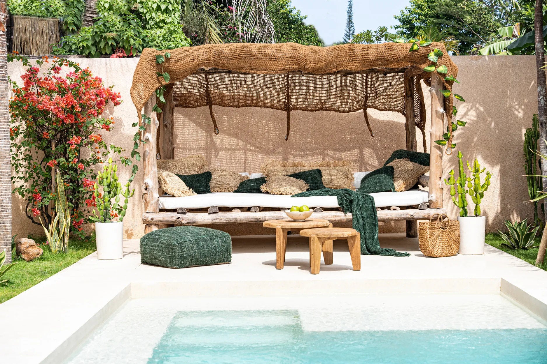 Rustic rectangular outdoor canopy for backyard or semi-outdoor use