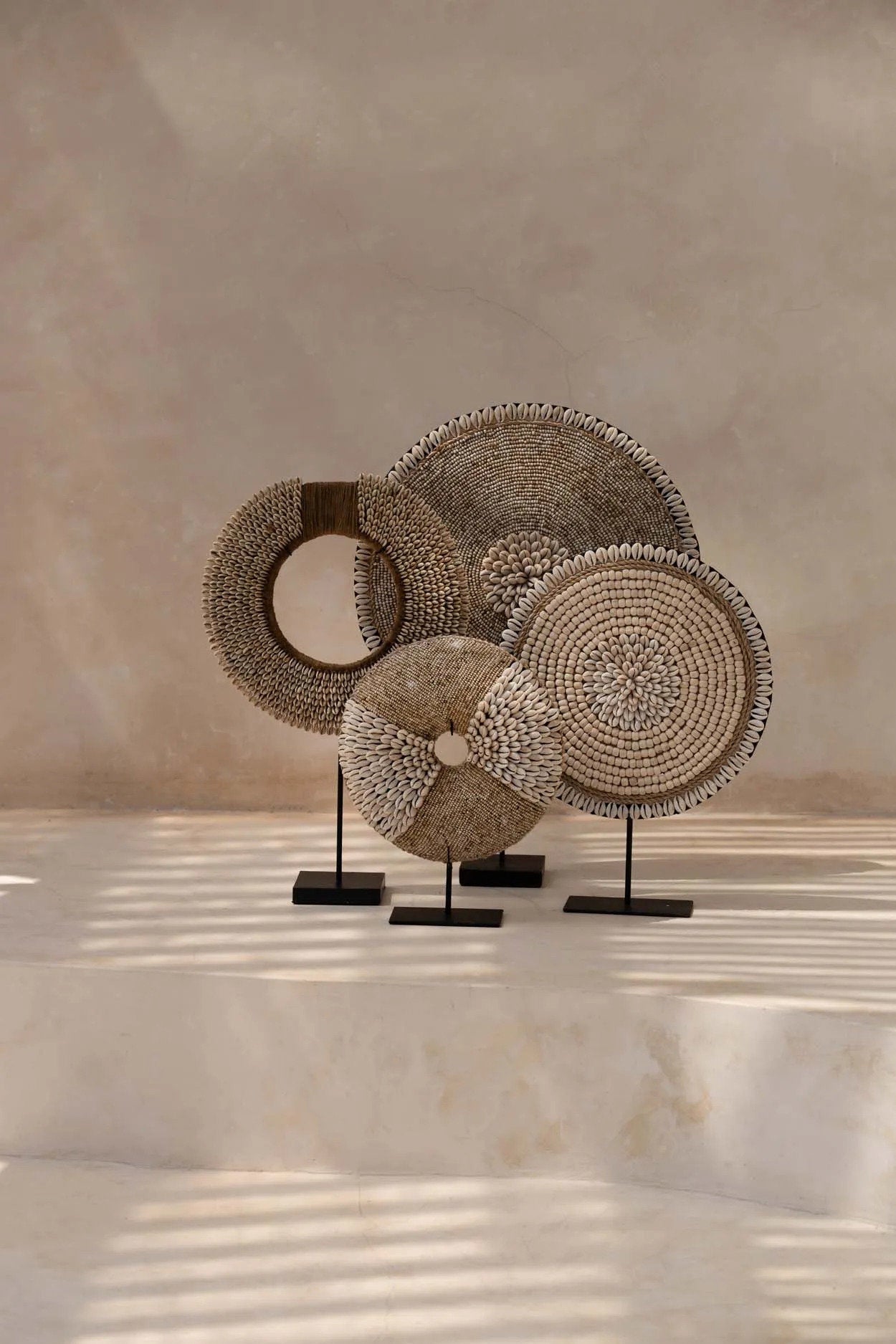 Elegant handcrafted shell on stand for coastal decor