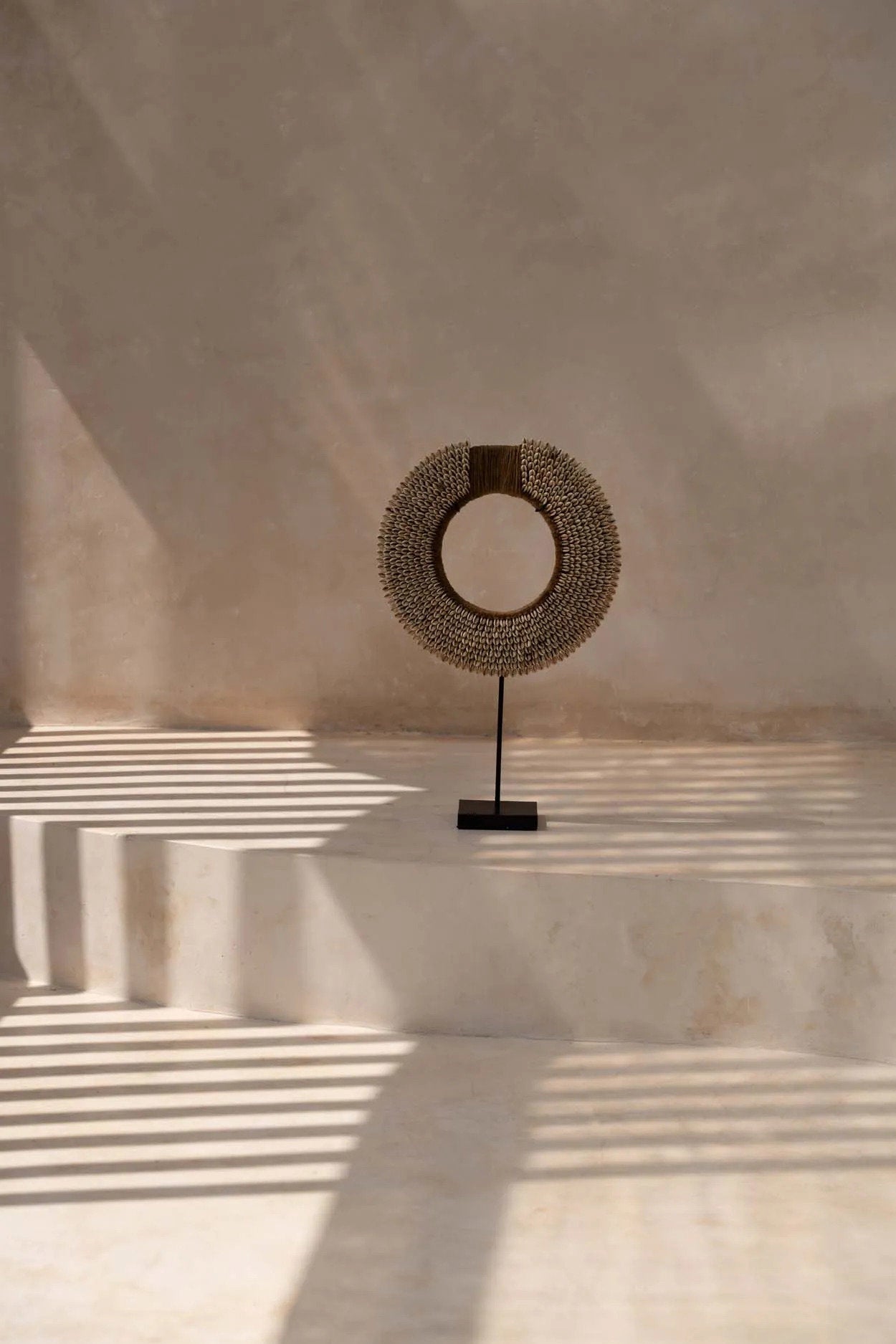 Natural shell sculpture stand – elegant coastal home accent