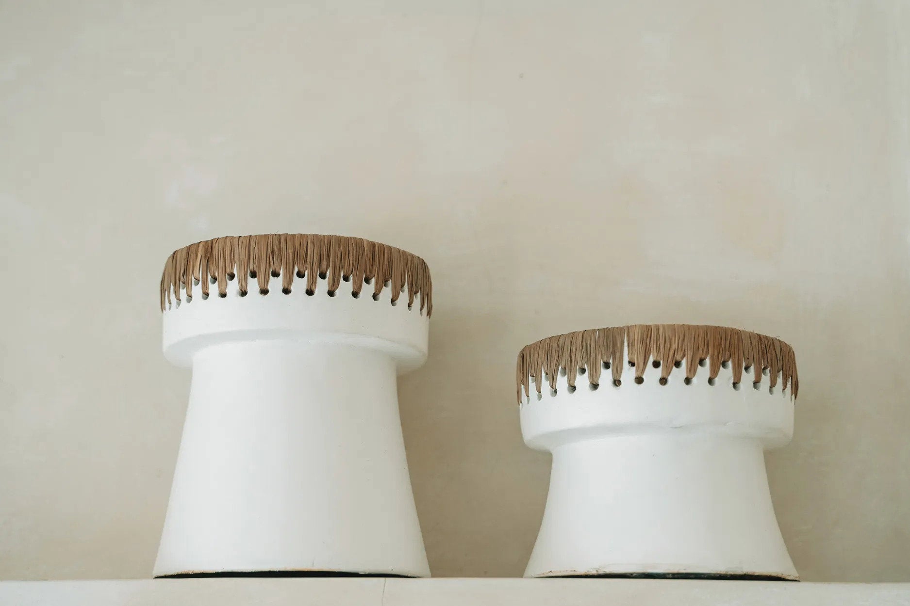 Decorative candle holder with clean lines and calming tones