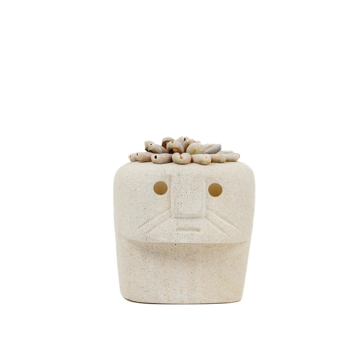 Decorative ethnic sculpture handcrafted from natural sandstone, perfect for adding cultural charm to home interiors.