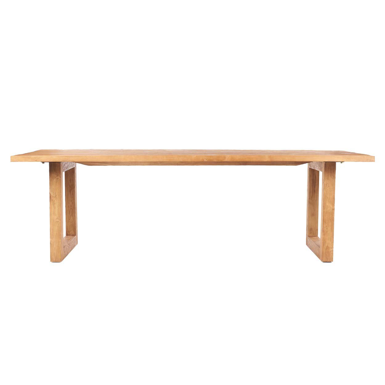 Handcrafted teak table designed to anchor garden terraces with timeless presence.
