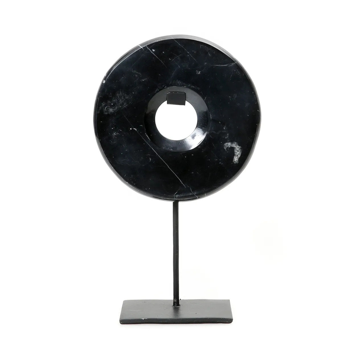 Medium marble disc stand – bold statement piece for console or sideboard