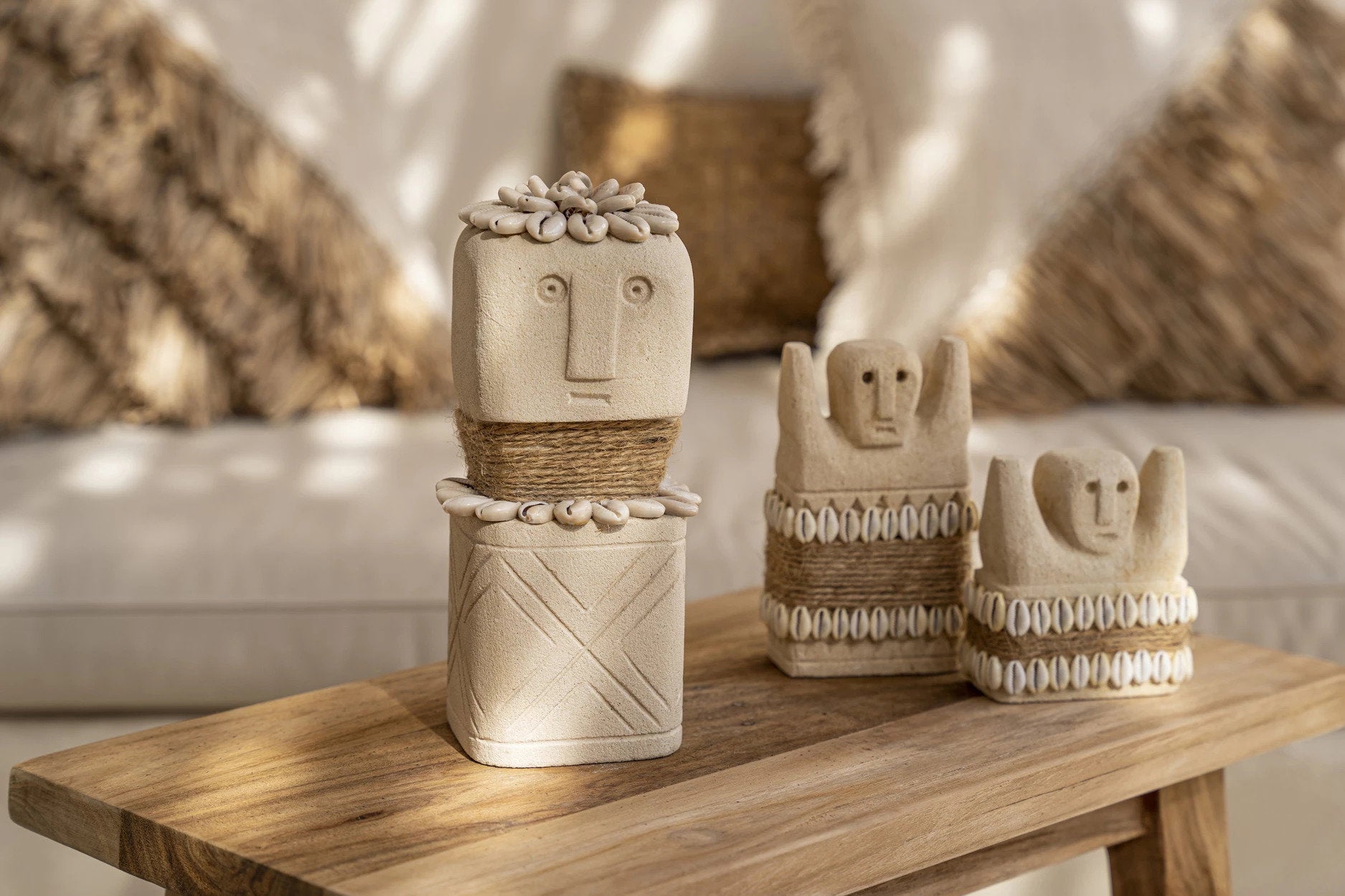 Sumba Stone #28, a small decorative statue that brings elegance and intrigue to any tabletop display.
