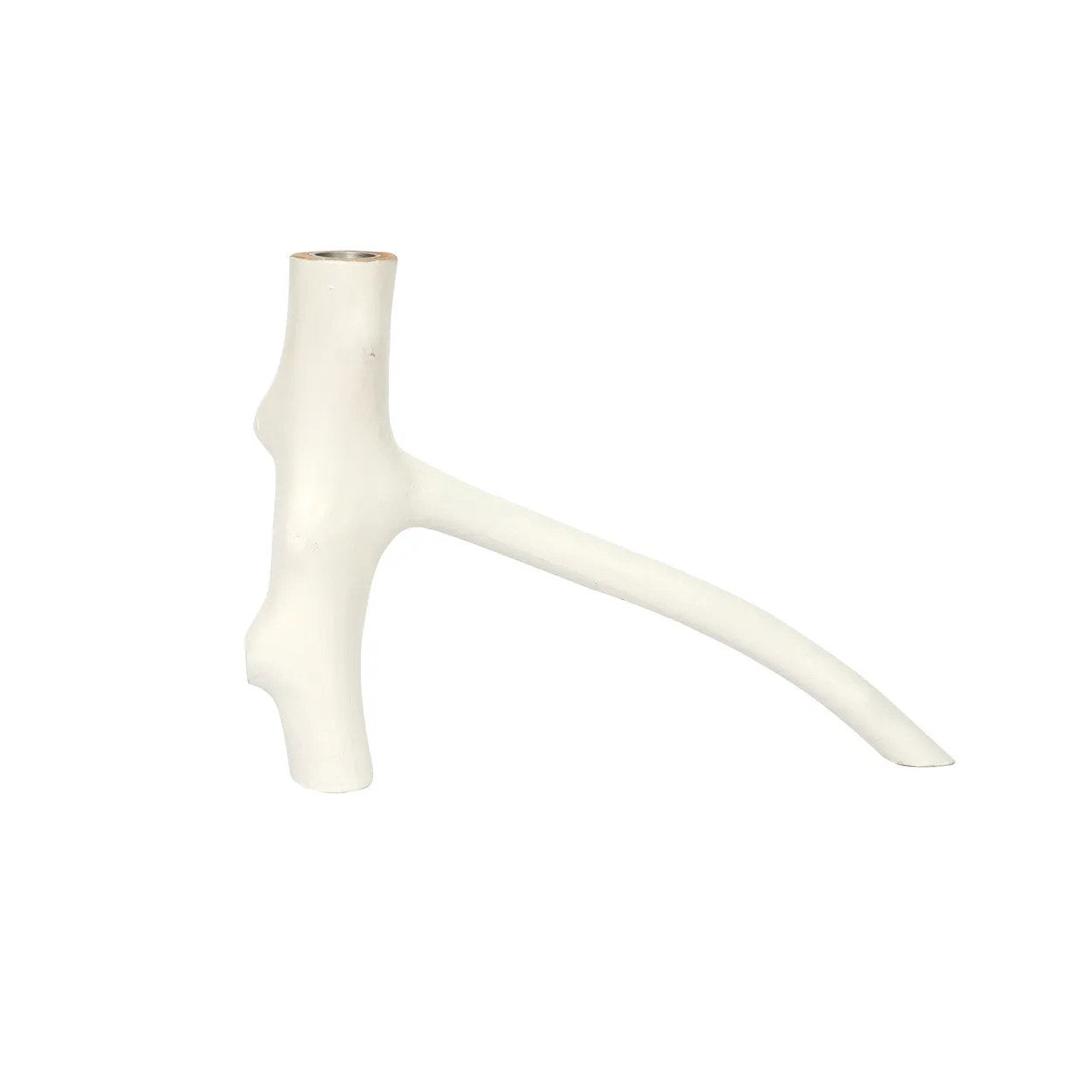 Natural white candle holder for tapers with organic twig design
