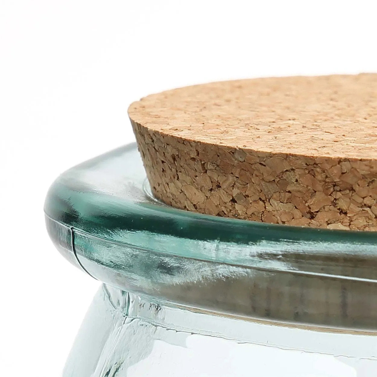 Elegant large blue glass container for food storage in rustic or modern kitchens