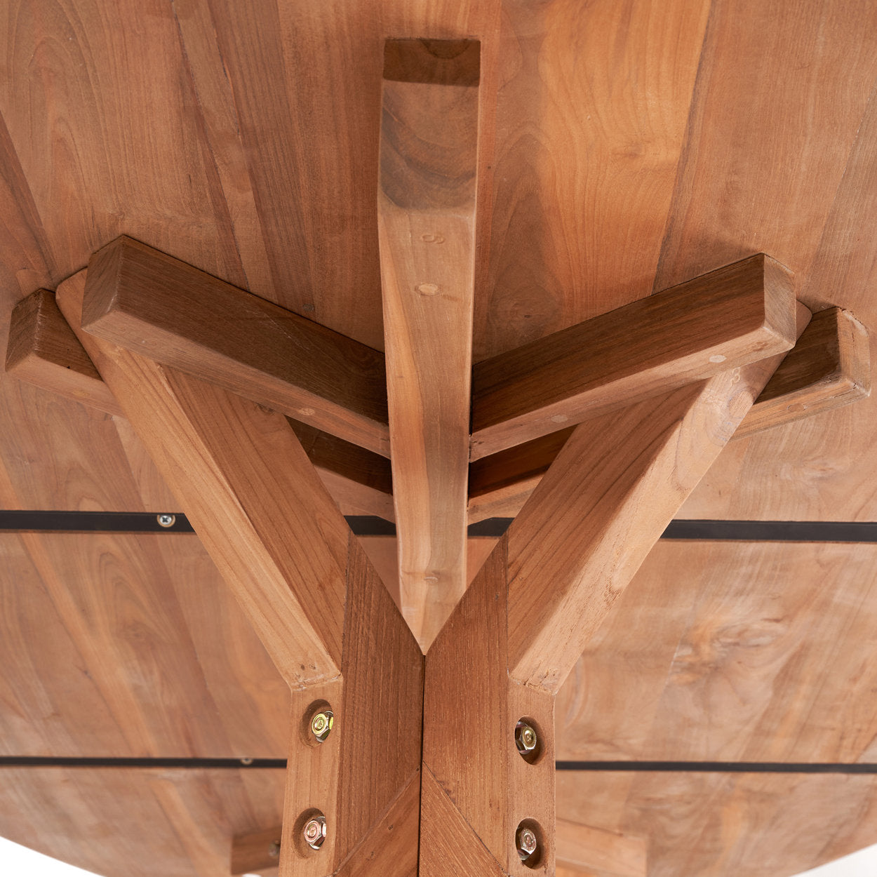 This sculptural teak table anchors your dining room with grounded elegance.