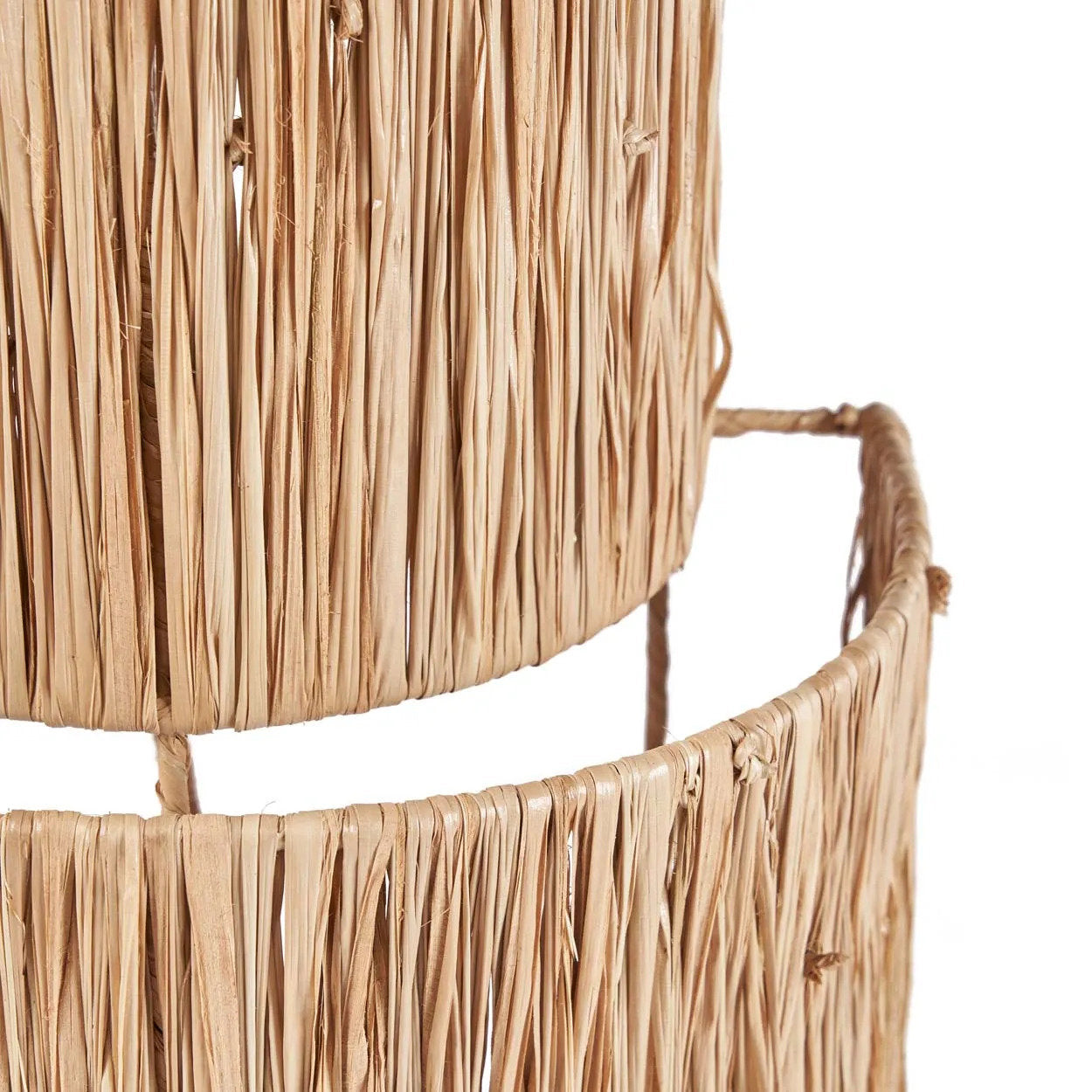 Close-up of the Ohana Wall Applique’s woven texture, showing subtle color variations that highlight its handcrafted character.