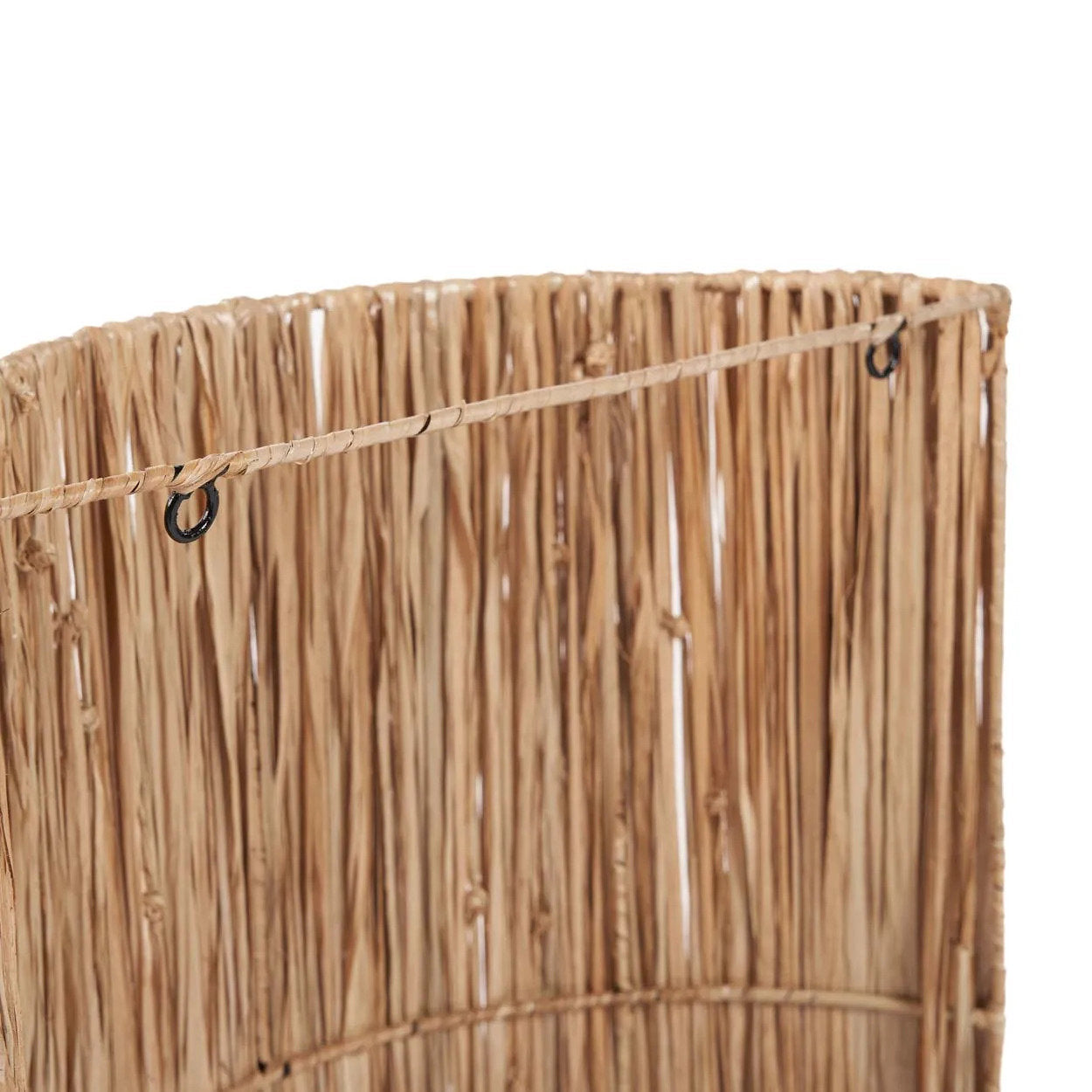 Close-up of the handwoven sisal texture on The Kohei Wall Applique, showcasing artisanal detail and earthy tone variations.