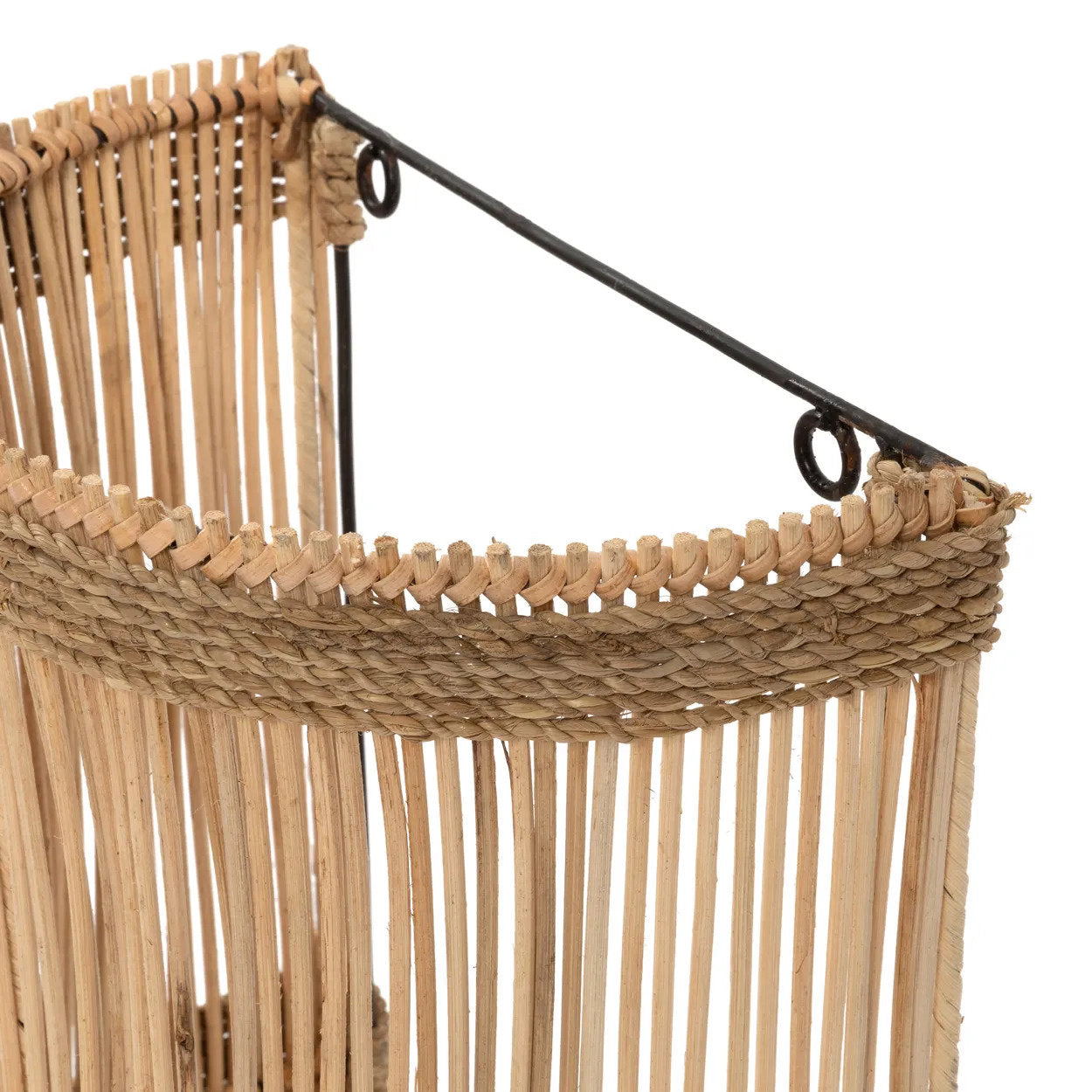 Eco-conscious handmade rattan wall light, perfect for airy bedrooms, sunrooms, or cozy hallways with neutral palettes.