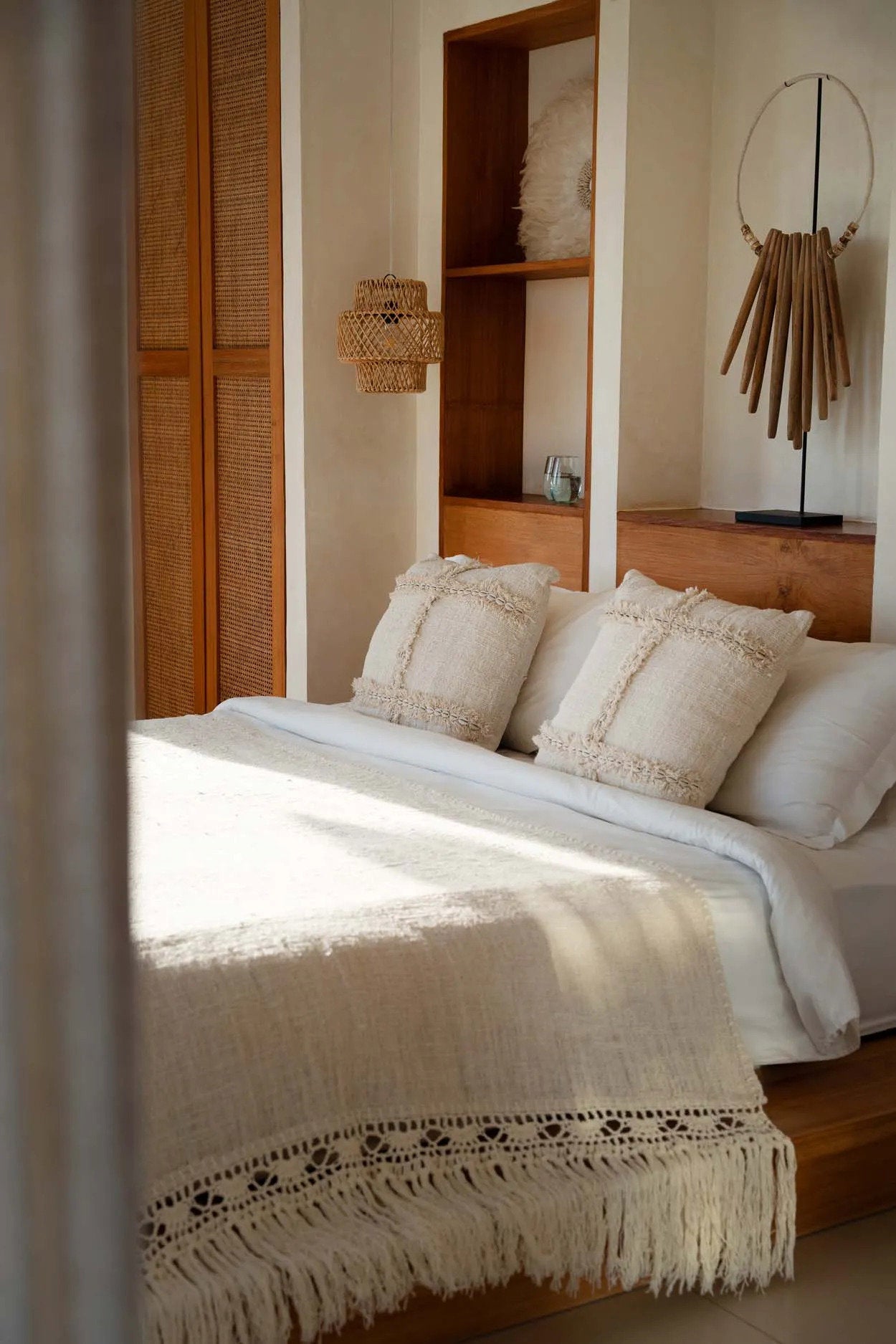 50x50 cotton throw pillow cover, natural color for modern decor