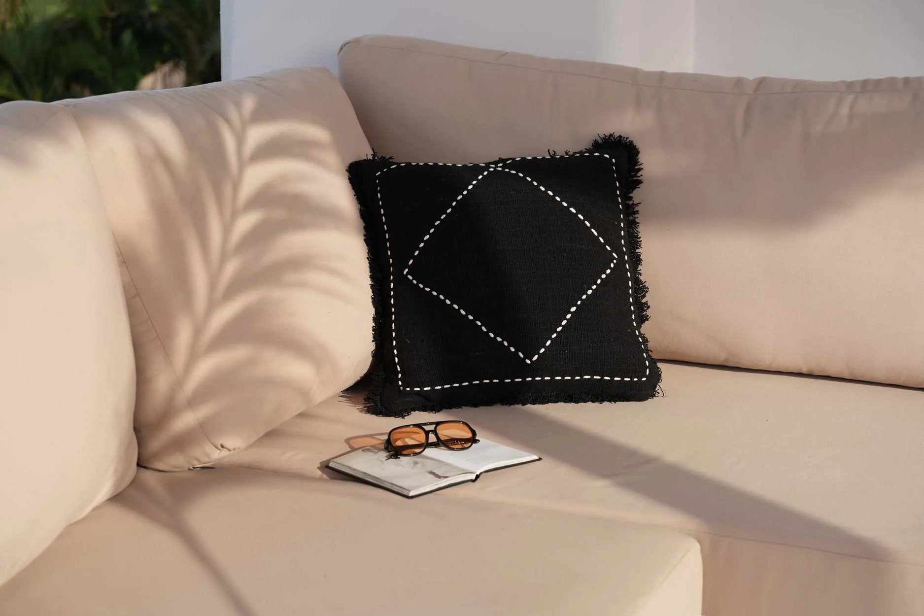 Stylish black boho cushion cover cloth for your living room or bedroom