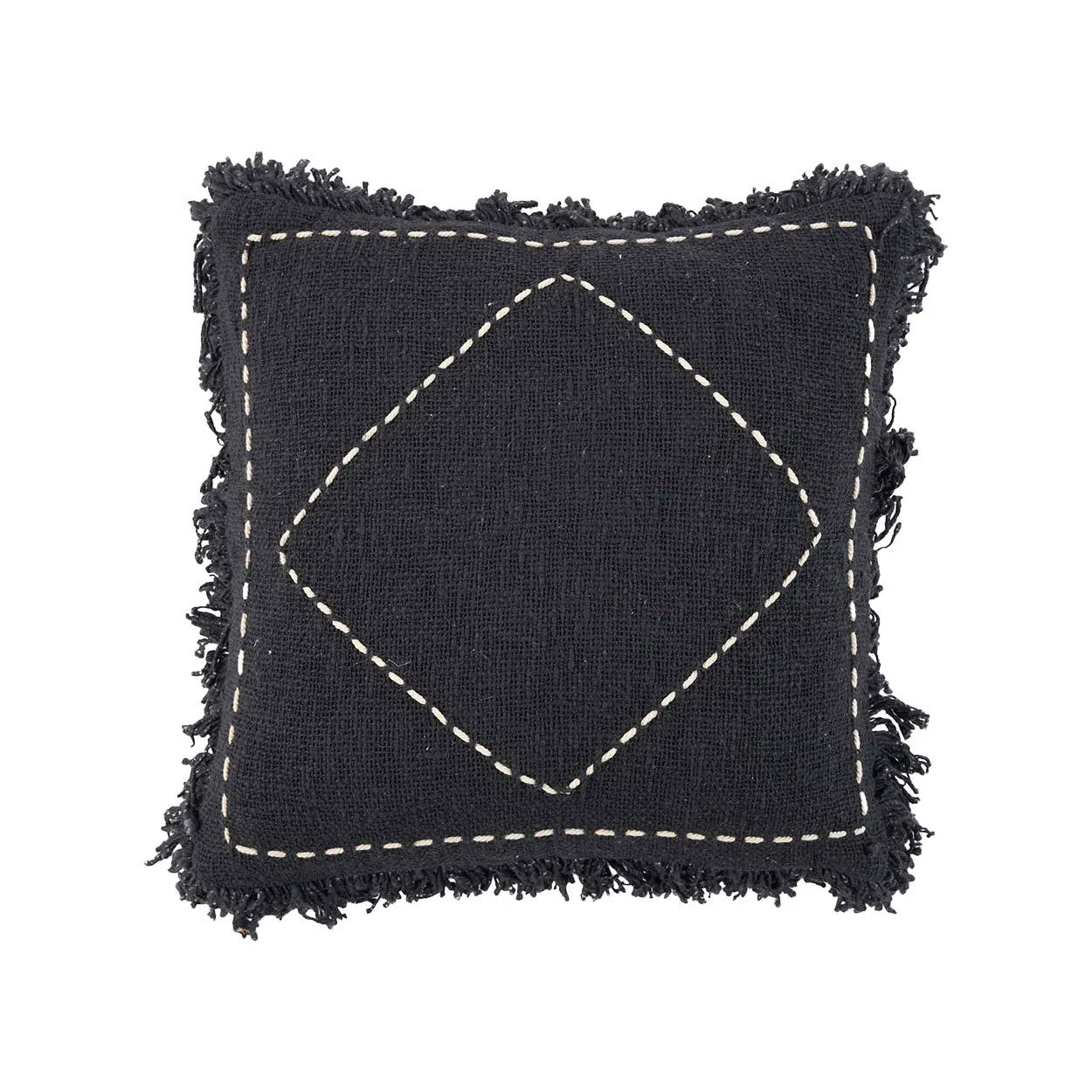 Black cushion cover boho, perfect for adding charm to your couch