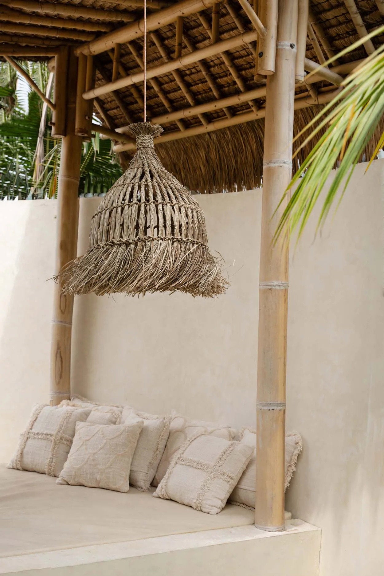 Sahara cotton tribal cushion cover with warm tones for cozy decor