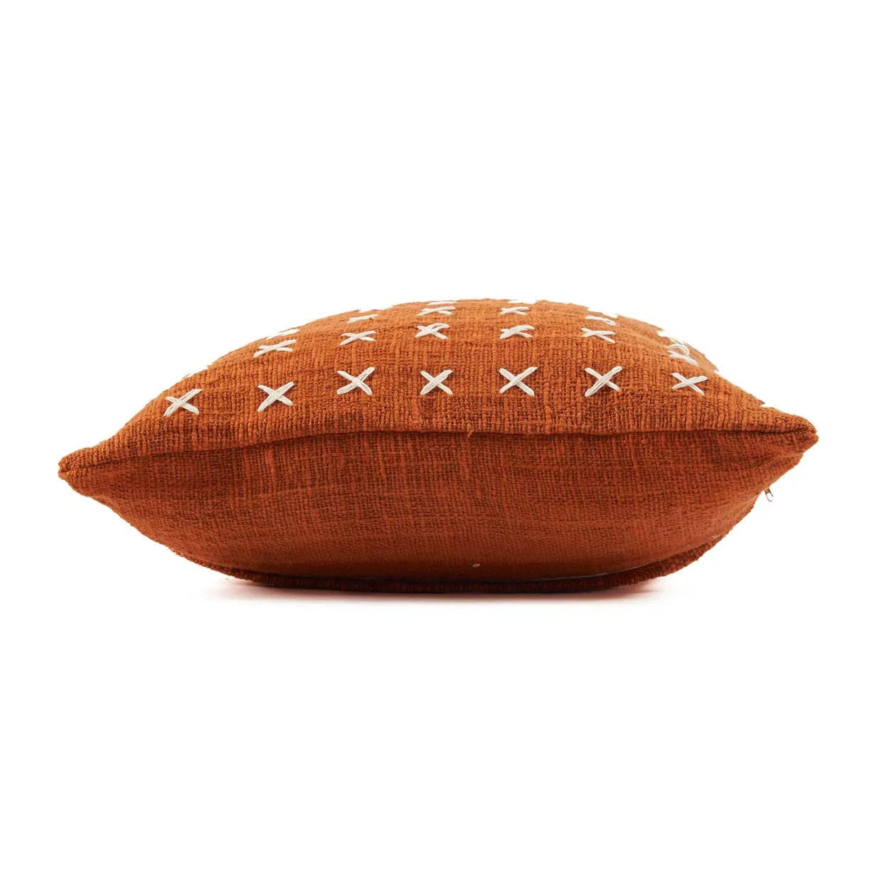 Cozy terracotta cotton cushion cover, perfect for your sofa or bed