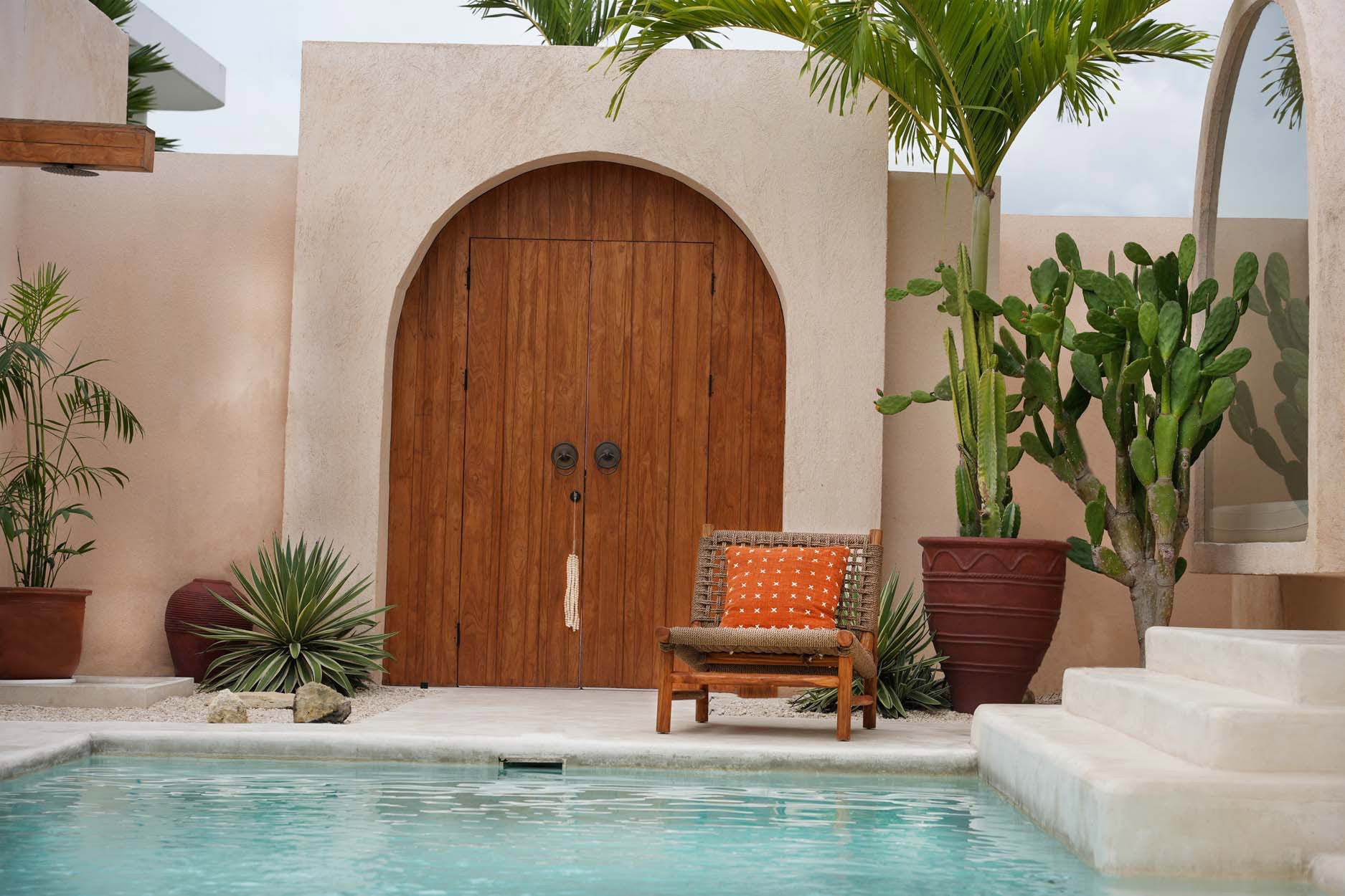 Elegant terracotta cushion cover for sofa, crafted from soft cotton