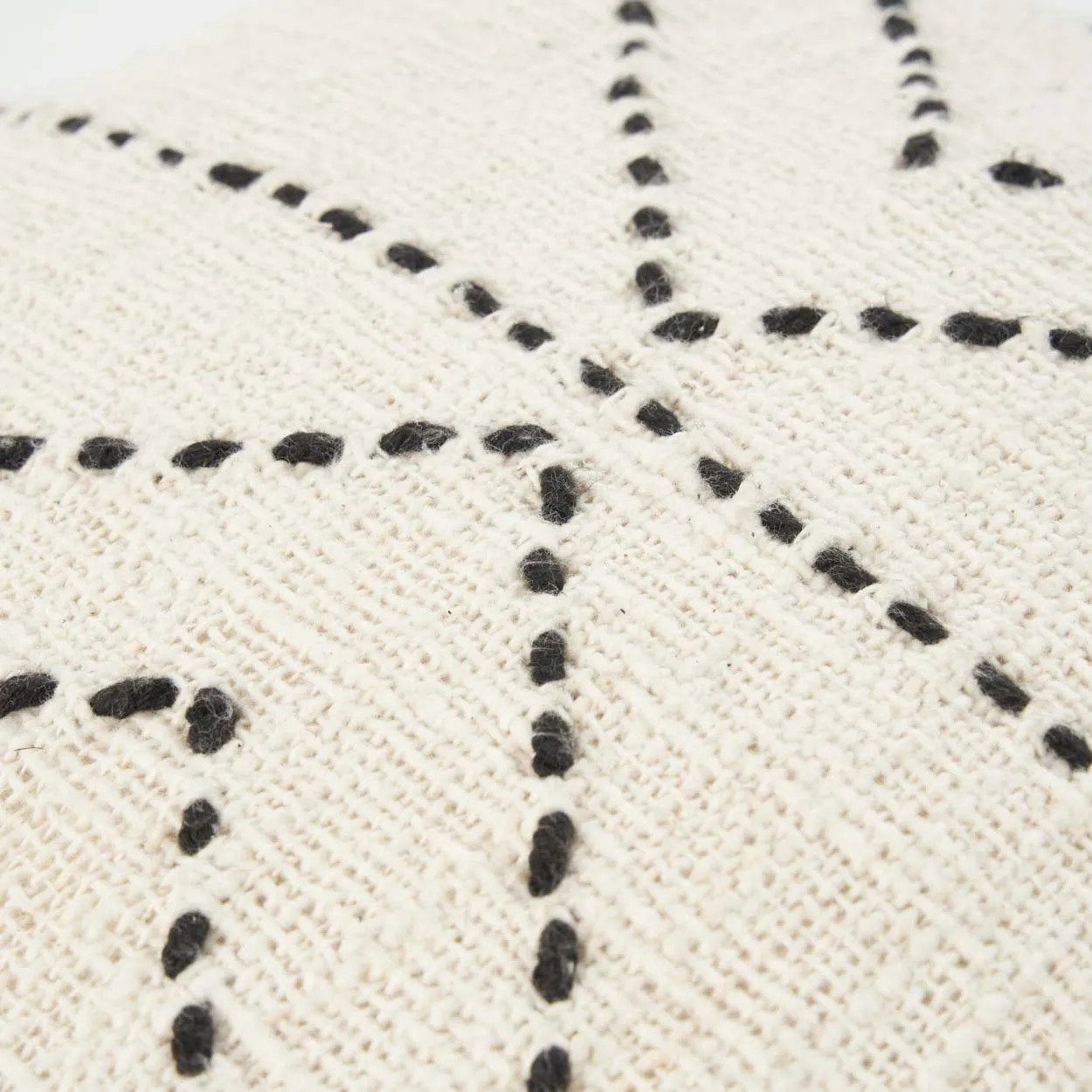 Unique black tribal print cushion cover for a modern boho vibe