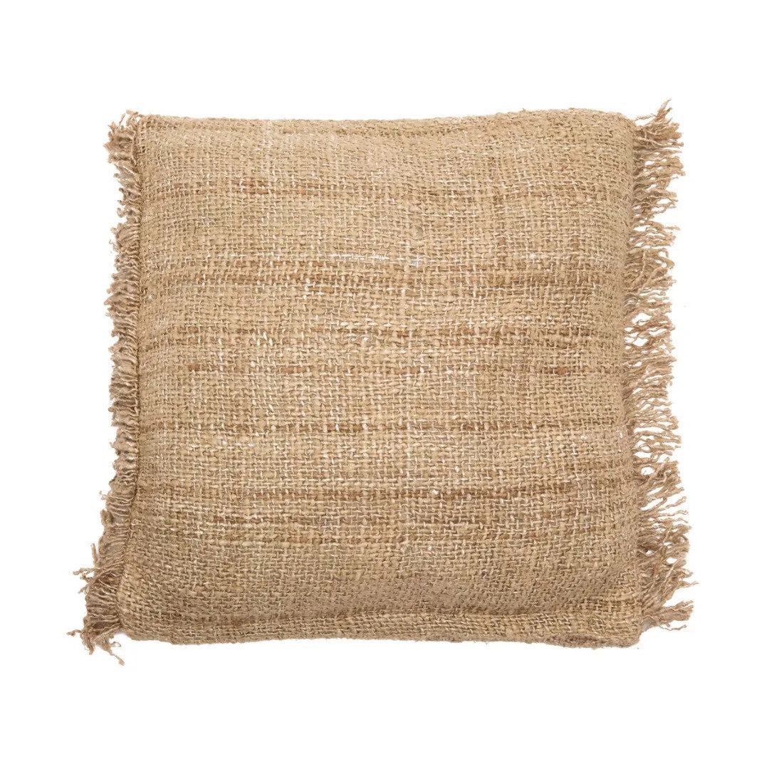 60x60 natural cotton cushion cover with boho texture
