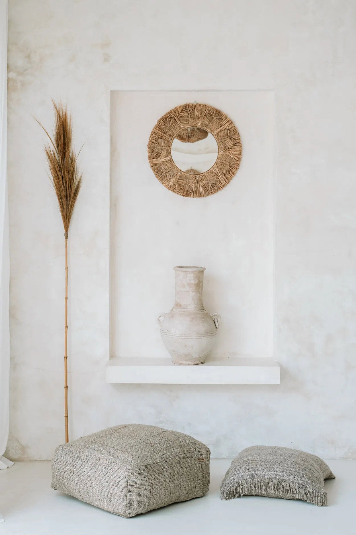 Eco-friendly cotton cushion with artisanal dyeing