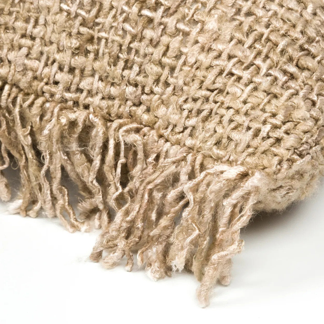 Neutral boho cushion for garden bench or indoor lounge