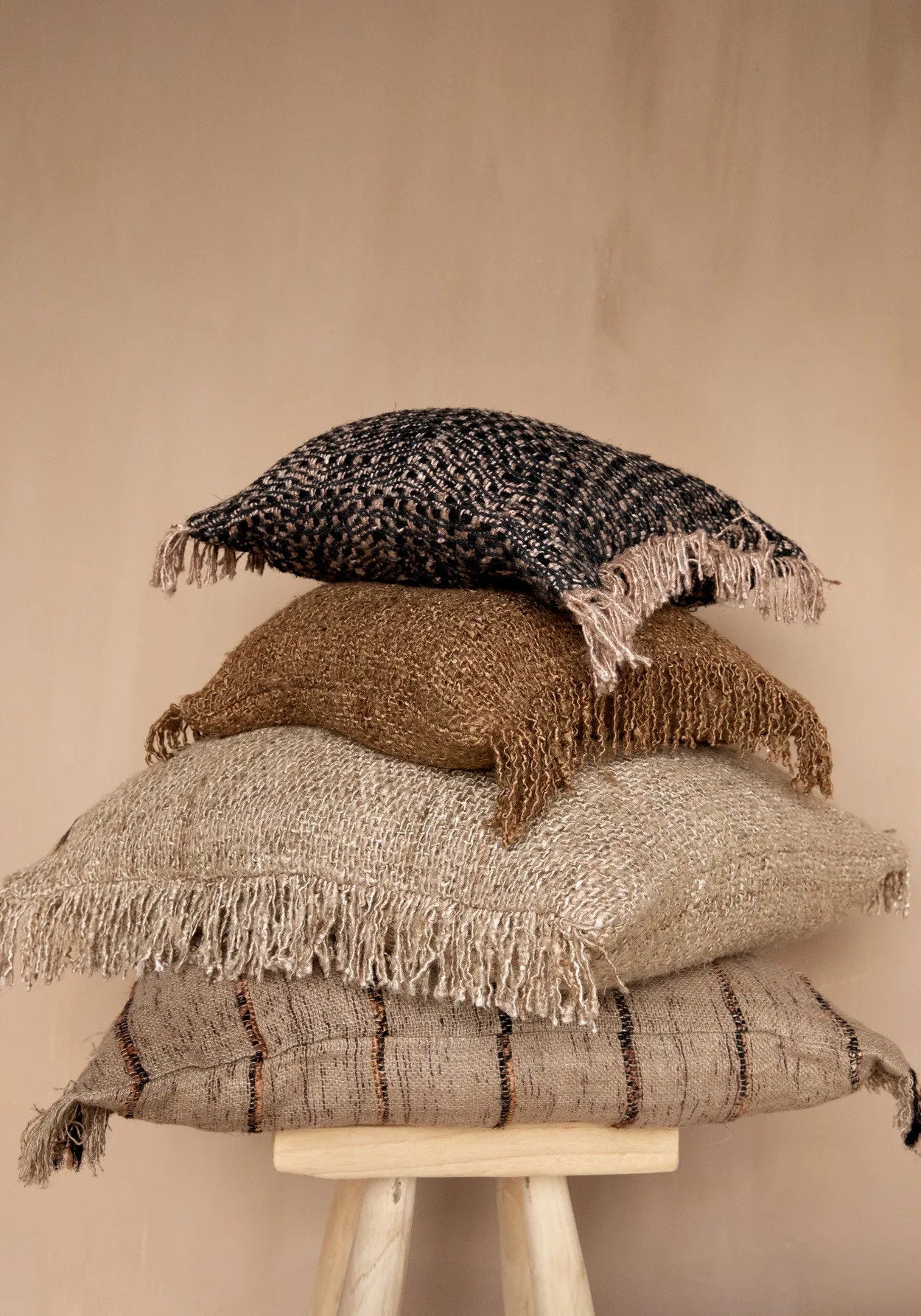 Hand-dyed boho pillow cover for cozy living spaces