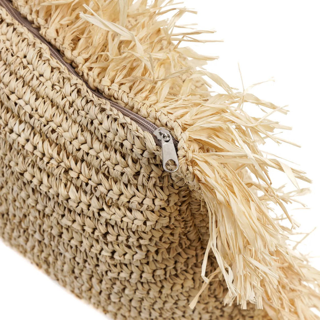 Handmade rectangular boho cushion cover 35x100, perfect for your living room.